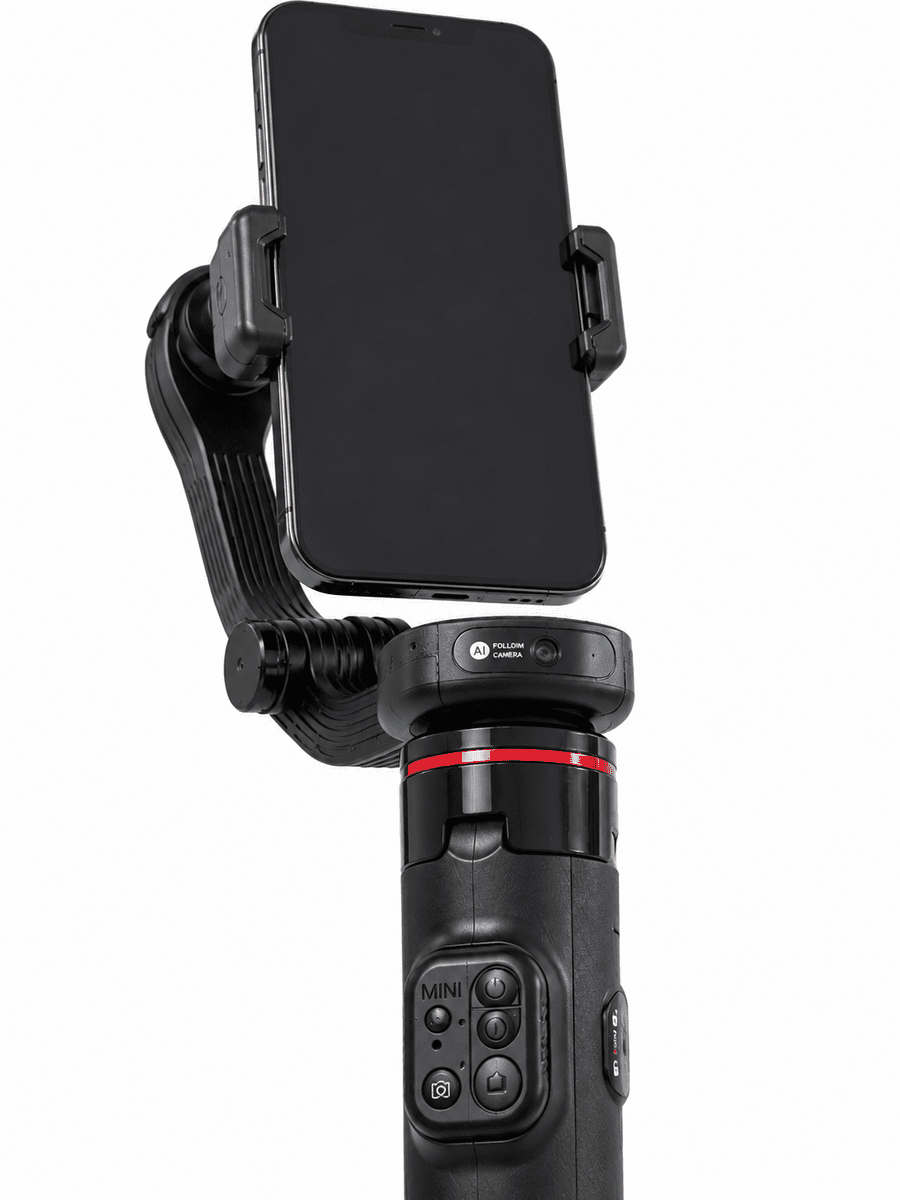 AI Yüz Takip Özellikli Gimbal Selfie Stick 360° Dönebilen Telefon Tutucu Uzayabilir Bluetooth Kumandalı