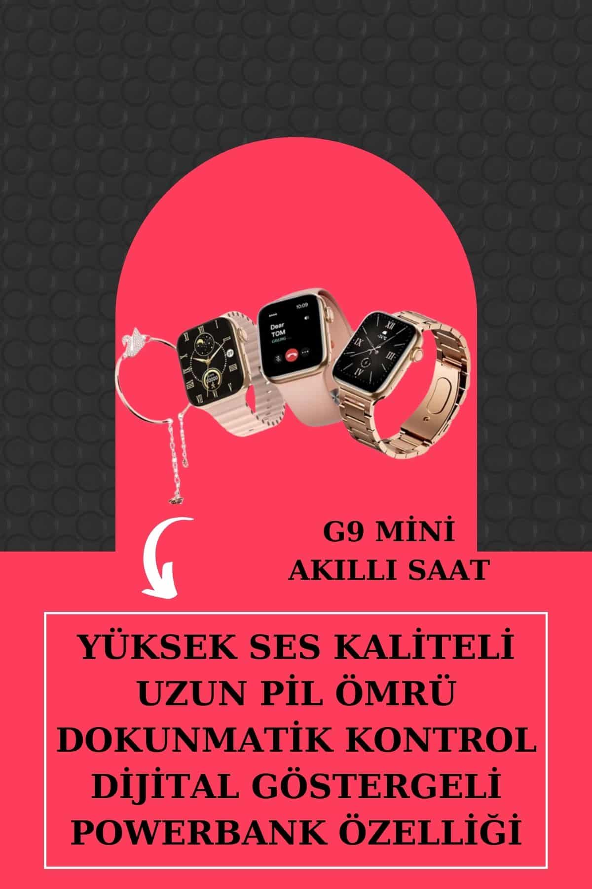 Aksesuar Hediyeli Akıllı Saat ve Dijital Göstergeli Powerbankli Bluetooth Kulaklık