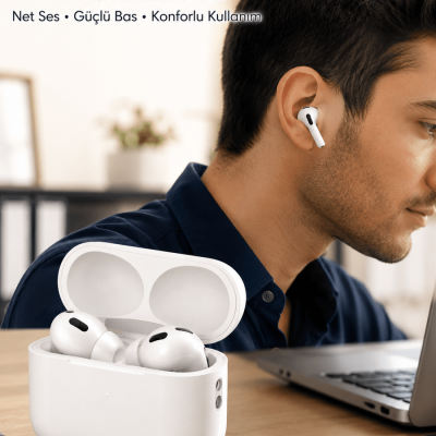 Aktif Gürültü Engelleyici Kablosuz Bluetooth Kulaklık – Şarj Kutulu, Uzun Ömürlü Yeni Nesil