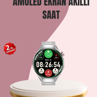 AMOLED Akıllı Saat Gelişmiş Sensörlü – Kadın Sağlığı ve Hatırlatma Özellikli