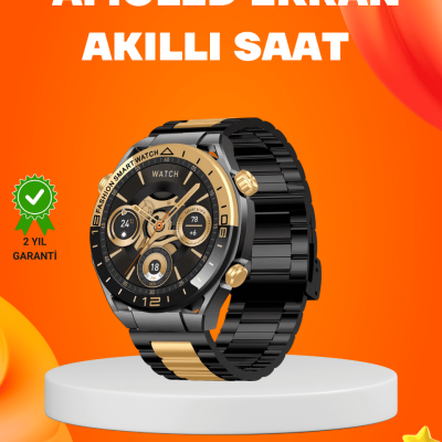 Amoled Akıllı Saat IP67 Su Geçirmez 3 Bileklikli Sağlık Takipli