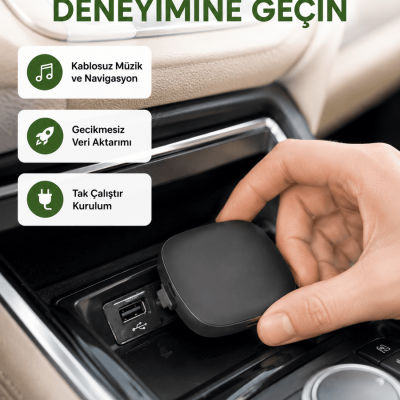 Android Auto Kablosuz Bağlantı Adaptörü 5.8GHz Hızlı WiFi ve Kompakt Tasarımlı Yeni Nesil