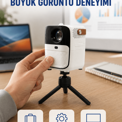 50 inç TV Deneyimli Projektör – Yakın Mesafede Geniş Görüntü Yeni Nesil