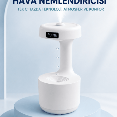 Anti Yerçekimi Su Damlası Hava Nemlendirici 800 ml Ultrasonik Aroma Difüzör