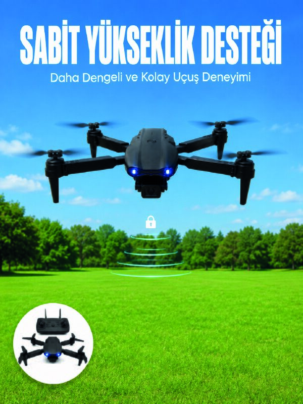 APP Kontrollü Mini Drone 4K HD Kamera, 360° Takla ve Katlanabilir Tasarım