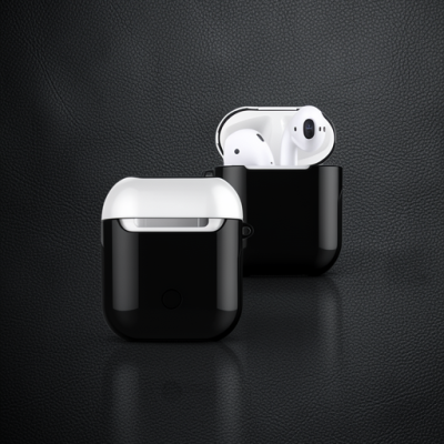 Apple Airpods 2 (2.nesil) 3in1 Kılıf - Siyah-beyaz