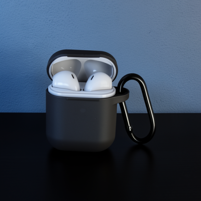 Apple Airpods 2 (2.nesil) Hang Kılıf - Siyah