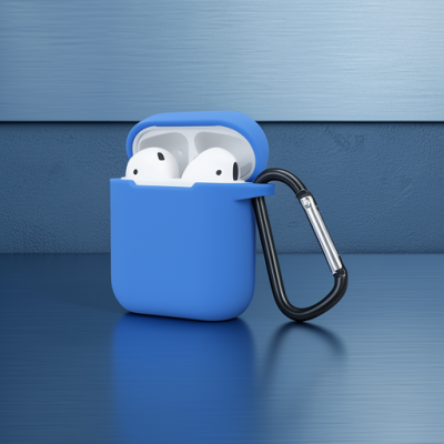 Apple Airpods 2 (2.nesil) Sert Silikon Kılıf - Mavi