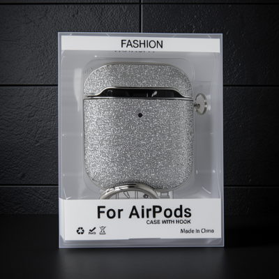 Apple Airpods 2 (2.nesil) Spell Simli Kılıf - Gümüş