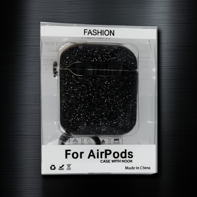 Apple Airpods 2 (2.nesil) Spell Simli Kılıf - Siyah