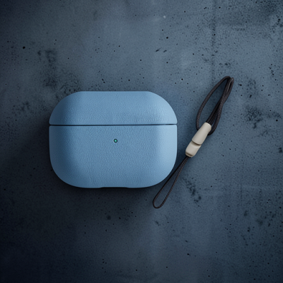 Apple Airpods 3 (3.nesil) 405 Deri Kılıf - Sierra Blue