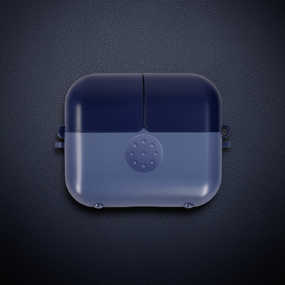 Apple Airpods 3 (3.nesil) Basmalı Kılıf - Mavi-lacivert