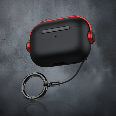 Apple Airpods 3 (3.nesil) Cool Kılıf - Siyah-kırmızı