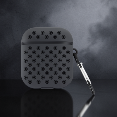 Apple Airpods 3 (3.nesil) Spor Delikli Kılıf - Siyah-siyah