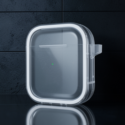 Apple Airpods 4 (4.nesil) Shiny Şeffaf Kılıf - Beyaz