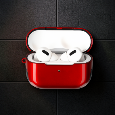 Apple Airpods Pro (1.nesil) 3in1 Kılıf - Kırmızı