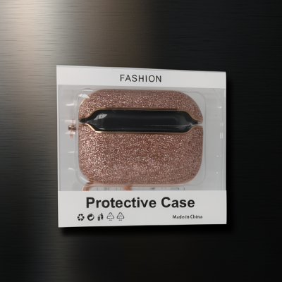 Apple Airpods Pro (1.nesil) Spell Simli Kılıf - Rose Gold