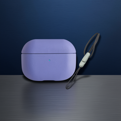 Apple Airpods Pro 2 (2.nesil) 405 Deri Kılıf - Lila