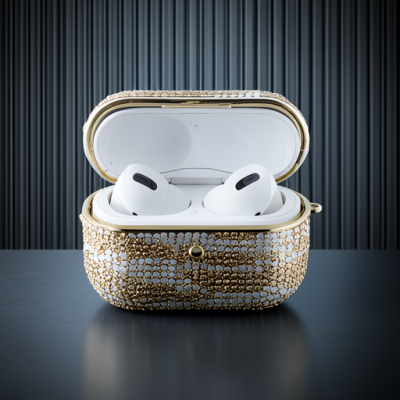 Apple Airpods Pro 2 (2.nesil) Klor Taşlı Kılıf - Desen 6