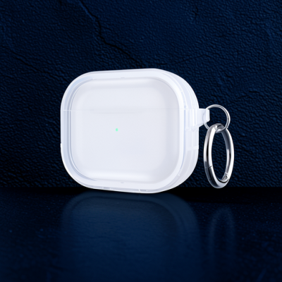 Apple Airpods Pro 2 (2.nesil) Shiny Şeffaf Kılıf - Beyaz