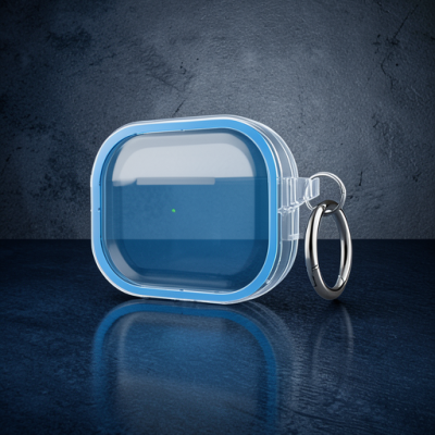 Apple Airpods Pro 2 (2.nesil) Shiny Şeffaf Kılıf - Sierra Blue