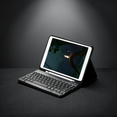Apple İpad 10.2 (9.nesil) Kılıf Kc01 Smart Klavyeli Tablet Kılıfı - Siyah