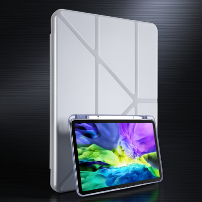 Apple İpad 2022 10.9 (10.nesil) Kılıf Kalemlikli Mars Tablet Kılıfı - Lila