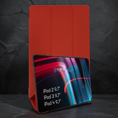 Apple İpad 4 9.7 Kılıf Tablet Smart Kılıf - Kırmızı