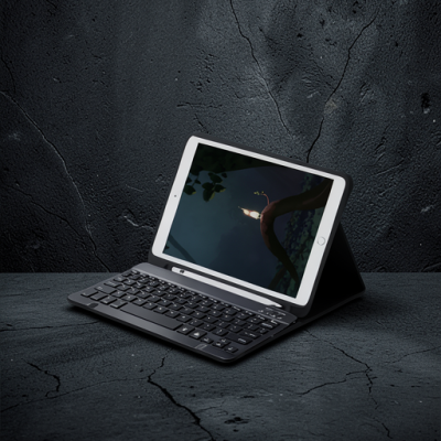 Apple İpad 5 Air 9.7 Kılıf Kc01 Smart Klavyeli Tablet Kılıfı - Siyah