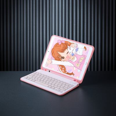 Apple İpad Pro 11 (2022) Kılıf Kc01 Smart Klavyeli Tablet Kılıfı - Pembe
