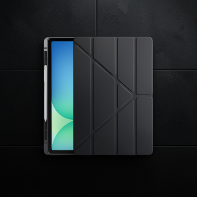 Apple İpad Pro 11 (2024) Kılıf Kalemlikli Hugo Tablet Kılıfı - Siyah