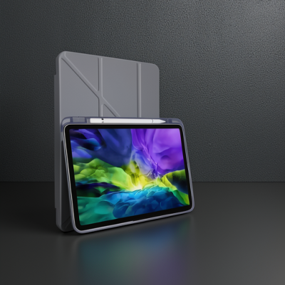 Apple İpad Pro 11 (2024) Kılıf Kalemlikli Mars Tablet Kılıfı - Lavender