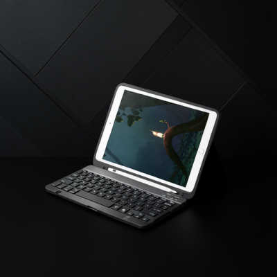 Apple İpad Pro 11 (2024) Kılıf Kc01 Smart Klavyeli Tablet Kılıfı - Siyah
