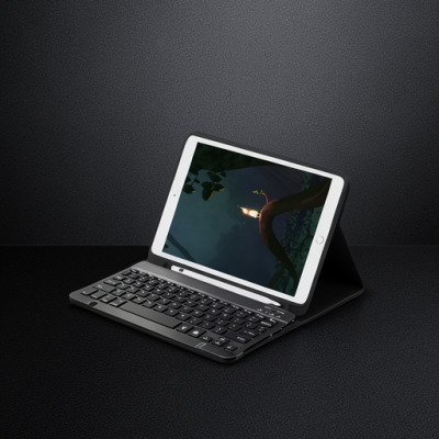 Apple İpad Pro 12.9 (2024) Kılıf Kc01 Smart Klavyeli Tablet Kılıfı - Siyah