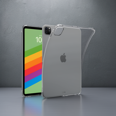 Apple İpad Pro 13 (2024) Kılıf Anti Shock Tablet Silikon - Şeffaf