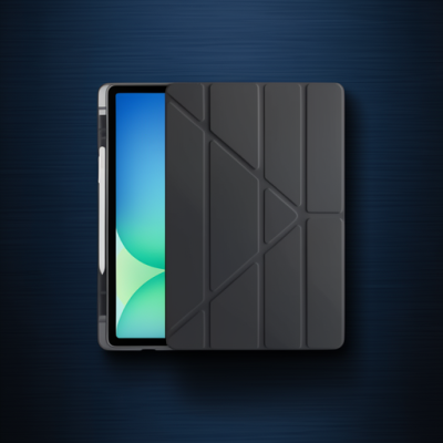 Apple İpad Pro 13 (2024) Kılıf Kalemlikli Hugo Tablet Kılıfı - Siyah