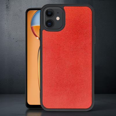 Apple İphone 11 Kılıf Aras Deri Kapak - Kırmızı