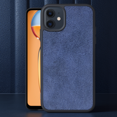 Apple İphone 11 Kılıf Aras Deri Kapak - Lacivert