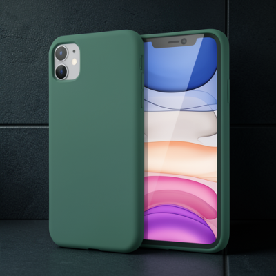 Apple İphone 11 Kılıf First Silikon - Koyu Yeşil