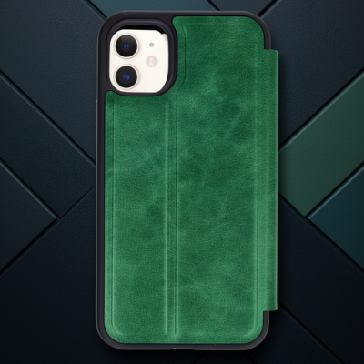 Apple İphone 11 Kılıf Flip Cover - Koyu Yeşil
