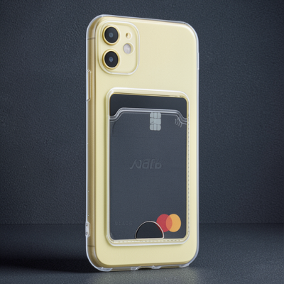 Apple İphone 11 Kılıf Kart Şeffaf Silikon - Şeffaf