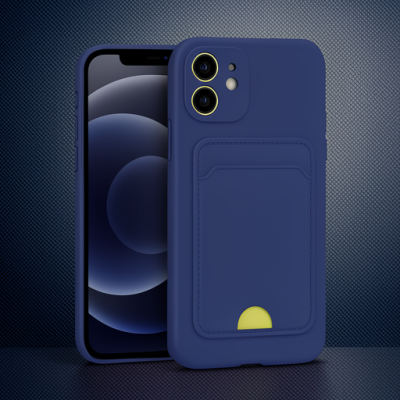 Apple İphone 11 Kılıf Kelvin Kartvizitli Silikon - Lacivert