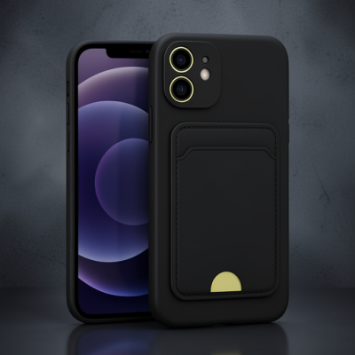 Apple İphone 11 Kılıf Kelvin Kartvizitli Silikon - Siyah