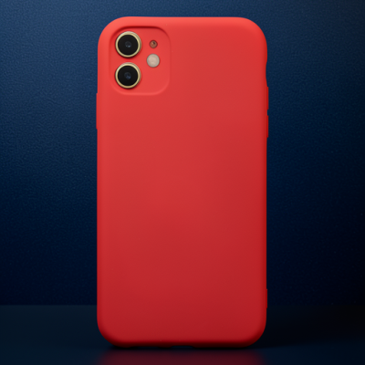 Apple İphone 11 Kılıf Nano İçi Kadife Silikon - Kırmızı
