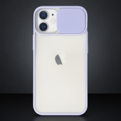 Apple İphone 11 Kılıf Palm Buzlu Kamera Sürgülü Silikon - Lila