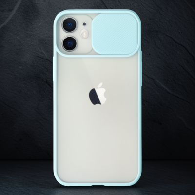 Apple İphone 11 Kılıf Palm Buzlu Kamera Sürgülü Silikon - Turkuaz