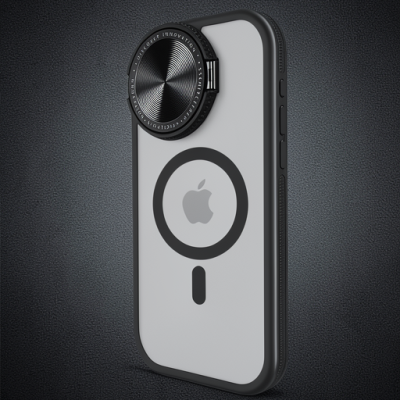 Apple İphone 11 Kılıf Teleskop Lens Magsafe Silikon Kapak - Siyah