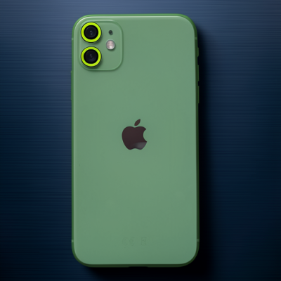 Apple İphone 11 Neon Fosforlu Kamera Lens - Yeşil