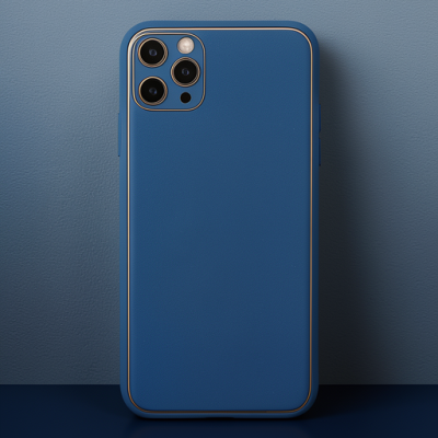 Apple İphone 11 Pro Kılıf Coco Deri Silikon Kapak - Mavi