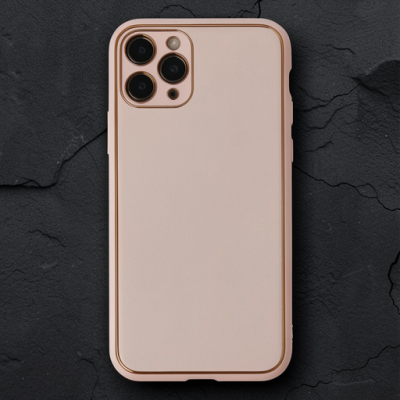 Apple İphone 11 Pro Kılıf Coco Deri Silikon Kapak - Pembe